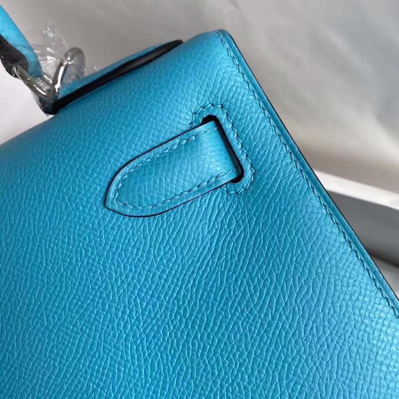 Hermes Kelly 28cm Handbag Shoulder Bag in Blue De Nord Epsom Leather